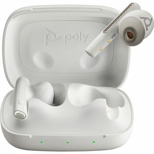 Poly Voyager Free 60 UC White Sand Earbuds +BT700 USB-C Adapter +Basic Charge Case