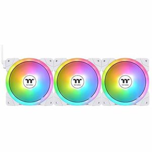 Thermaltake SWAFAN EX 14 ARGB PC Cooling Fan White, 3-Fan pcak, 500~2000 RPM, Magnetic Connection, Reversable Blades, sync with MB RGB Software, CL-F170-PL14SW-A