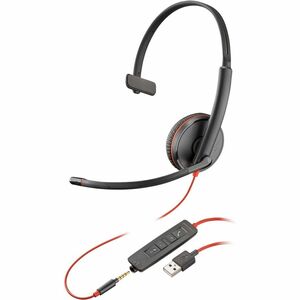 Poly Blackwire 3215 Monaural USB-A Headset TAA (Bulk)