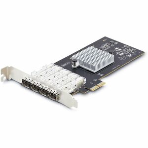 StarTech.com 4-Port GbE SFP Network Card, PCIe 2.0 x2 (x4, x8, x16 Compatible), Intel I350-AM4, Copper/Fiber Optic, Gigabit Ethernet