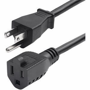 StarTech.com 10ft (3m) Power Extension Cord, NEMA 5-15P to NEMA 5-15R AC Power Cable, 10A 125V, 18AWG, UL Listed Components