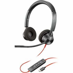 Poly Blackwire 3320 Stereo Microsoft Teams Certified USB-C Headset + USB-C/A Adapter