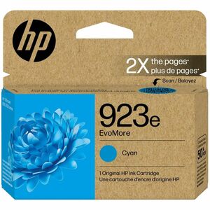 HP Original 923e Cyan EvoMore Ink Cartridge | Works OfficeJet 8120 Series, OfficeJet Pro 8130 Series | Carbon Neutral | 4K0T4LN