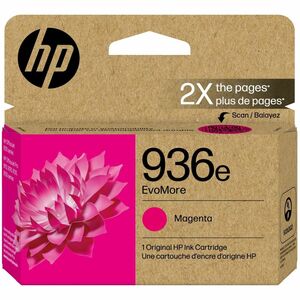 HP Original 936e Magenta EvoMore Ink Cartridge | Works OfficeJet 9120 Series, OfficeJet Pro 9100 Series, OfficeJet Pro Wide Format 9700 Series | Carbon Neutral | 4S6V4LN