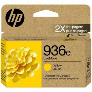 HP 936e Yellow EvoMore Ink Cartridge | Works OfficeJet 9120 Series, OfficeJet Pro 9100 Series, OfficeJet Pro Wide Format 9700 Series | Carbon Neutral | 4S6V5LN