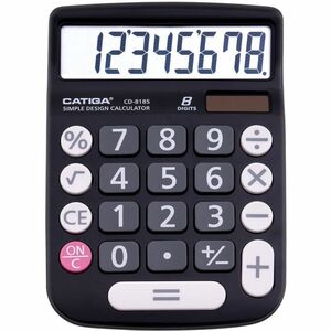 Adesso CD-8185B 8 Digits Basic Calculator (Black)