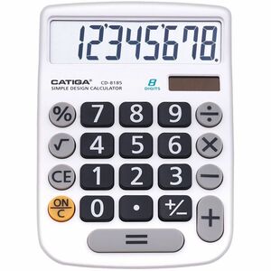 Adesso CD-8185W 8 Digits Basic Calculator (White)