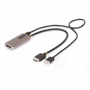 StarTech.com 1ft (30cm) HDMI to DisplayPort Adapter Cable, 8K 60Hz, Active HDMI 2.1 to DP 1.4 Video Converter, USB Bus Powered