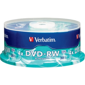 Verbatim DVD-RW Blank Discs 4.7GB 4X Recordable Discs