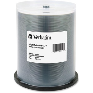 Verbatim CD-R 700MB 52X White Inkjet Hub Printable Recordable Media Disc