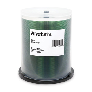 Verbatim CD-R 700MB 52X Shiny Silver Silk Screen Printable