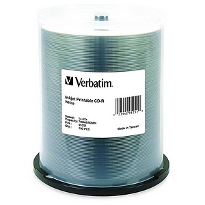 Verbatim CD-R 700MB 52X White Inkjet Printable Recordable Media Disc
