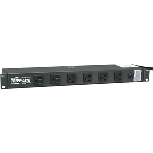 Tripp Lite by Eaton 1U Rack-Mount Power Strip, 120V, 20A, L5-20P, 12 Outlets (6 Front-Facing, 6-Rear-Facing) 15 ft. (4.57 m) Cord