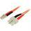 StarTech.com 3m Fiber Optic Cable   Multimode Duplex 50/125   LSZH   LC/SC   OM2   LC To SC Fiber Patch Cable 300/500
