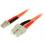 StarTech.com 2m Fiber Optic Cable   Multimode Duplex 50/125   LSZH   LC/SC   OM2   LC To SC Fiber Patch Cable 300/500