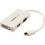 StarTech.com Travel A/V Adapter: 3 In 1 Mini DisplayPort To VGA DVI Or HDMI Converter   White 300/500