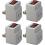 QVS 4 Pack Single Port Power Adaptor With Lighted On/Off Switch 300/500