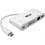 Tripp Lite By Eaton USB C Multiport Adapter, DVI, USB 3.x (5Gbps) Hub Port, Gbe And PD Charging, White 300/500