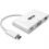 Tripp Lite By Eaton USB C To VGA Adapter With USB 3.x (5Gbps) Hub Ports And 60W PD Charging White 300/500