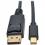 Eaton Tripp Lite Series Mini DisplayPort To DisplayPort Adapter Cable, 4K 60 Hz (M/M), DP Latching Connector, Black, 6 Ft. (1.8 M) 300/500