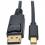 Eaton Tripp Lite Series Mini DisplayPort To DisplayPort Adapter Cable, 4K (M/M), DP Latching Connector, Black, 10 Ft. (3.1 M) 300/500