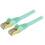 StarTech.com 9ft CAT6a Ethernet Cable   10 Gigabit Category 6a Shielded Snagless 100W PoE Patch Cord   10GbE Aqua UL Certified Wiring/TIA 300/500