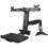 StarTech.com Sit Stand Dual Monitor Arm   Desk Mount Standing Computer Workstation 24" Displays   Adjustable Stand Up Arm W/ Keyboard Tray 300/500