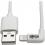 Eaton Tripp Lite Series USB A To Right Angle Lightning Sync/Charge Cable, MFi Certified   White, M/M, USB 2.0, 3 Ft. (0.91 M) 300/500
