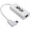 Tripp Lite By Eaton USB C To Gigabit Network Adapter With Right Angle USB C, Thunderbolt 3 Compatibility   White 300/500