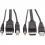 Tripp Lite By Eaton DisplayPort KVM Cable Kit, 3 In 1   4K DisplayPort, USB, 3.5 Mm Audio (3xM/3xM), 4:4:4, 10 Ft. (3.05 M), Black 300/500