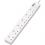 Tripp Lite By Eaton 6 Outlet Power Strip   British BS1363A Outlets, 220 250V AC, 13A, 1.8 M Cord, BS1363A Plug, White 300/500