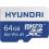 Hyundai 64GB MicroSDXC UHS I Memory Card With Adapter, 90MB/s (U3) 4K Video, Ultra HD, A1, V30 300/500