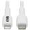 Eaton Tripp Lite Series USB C To Lightning Sync/Charge Cable (M/M), MFi Certified, White, 2 M (6.6 Ft.) 300/500