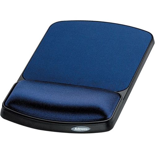Fellowes Gel Wrist Rest And Mouse Rest   Sapphire/Black 300/500