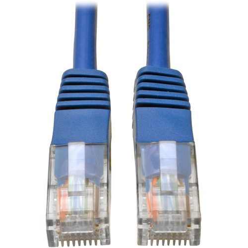 Eaton Tripp Lite Series Cat5e 350 MHz Molded (UTP) Ethernet Cable (RJ45 M/M), PoE   Blue, 3 Ft. (0.91 M) 300/500