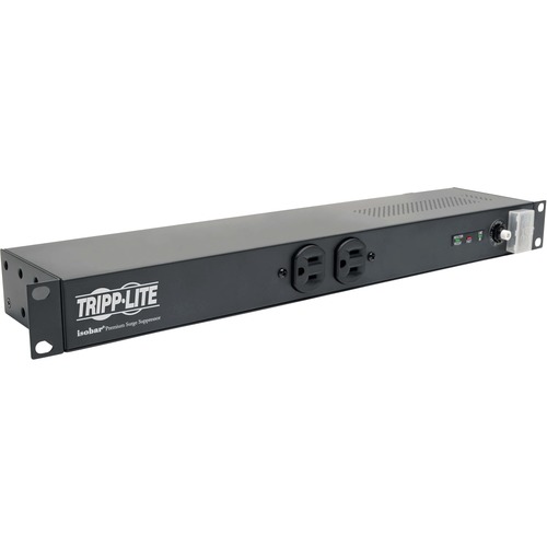 Tripp Lite By Eaton Isobar 12 Outlet Network Server Surge Protector, 15 Ft. (4.57 M) Cord With 5 20P Plug, 3840 Joules, Diagnostic LEDs, 1U Rackmount 300/500