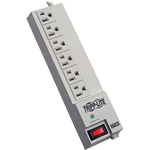 Tripp Lite By Eaton Protect It! Surge Protector With 6 Right Angle Outlets, 6 Ft. (1.83 M) Cord, 540 Joules, Diagnostic LED 300/500