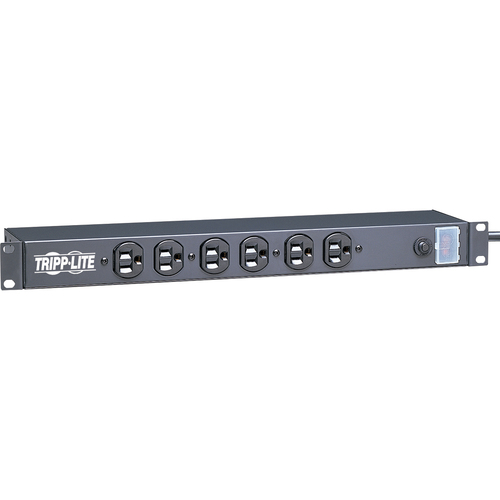 Tripp Lite By Eaton 1U Rack Mount Power Strip, 120V, 15A, 5 15P, 12 Outlets (6 Front Facing, 6 Rear Facing), 15 Ft. (4.57 M) Cord 300/500