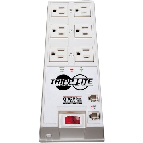 Tripp Lite By Eaton Protect It! 6 Outlet Surge Protector, 6 Ft. (1.83 M) Cord, 3040 Joules, Tel/DSL Protection 300/500