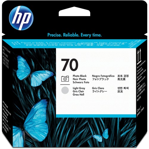 HP 70 Photo Printheads For Photosmart Pro B9180 Printers, Black And Light Gray 300/500