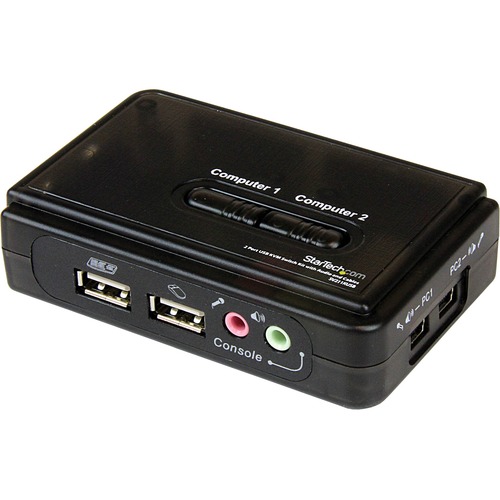 StarTech.com 2 Port USB KVM Kit With Cables And Audio Switching   KVM / Audio Switch   USB   2 Ports   1 Local User 300/500