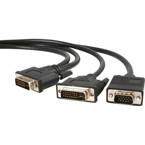 StarTech.com 6 Ft DVI I To DVI D And HD15 VGA Video Splitter Cable   M/M 300/500