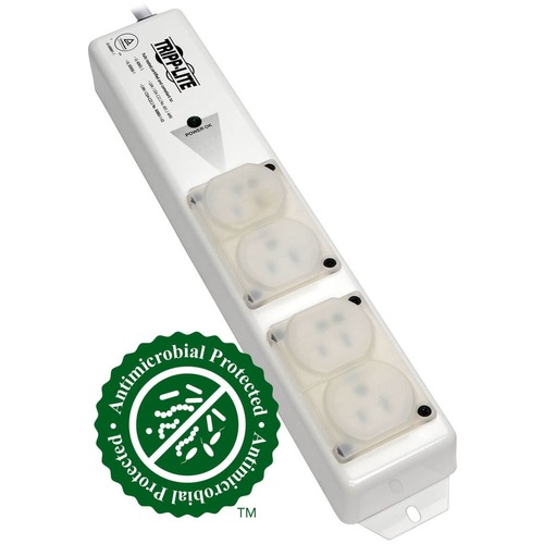 Tripp Lite By Eaton Safe IT UL 60601 1 Medical Grade Power Strip For Patient Care Vicinity, 4 15A Hospital Grade Outlets, Safety Covers, 15 Ft. Cord 300/500