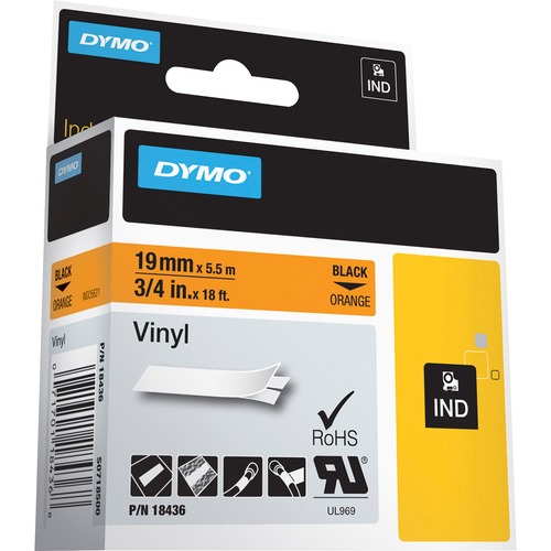 Dymo Colored Industrial Rhino Vinyl Labels 300/500