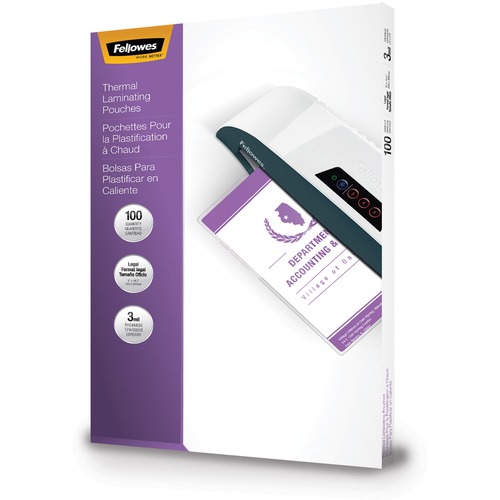Fellowes Legal Size Glossy Thermal Laminating Pouches 300/500