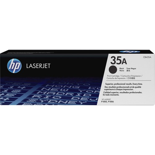 HP 35A Black Toner Cartridge | Works With HP LaserJet P1005, P1006 | CB435A 300/500