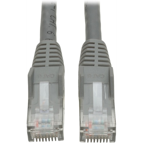 Eaton Tripp Lite Series Cat6 Gigabit Snagless Molded (UTP) Ethernet Cable (RJ45 M/M), PoE, Gray, 1 Ft. (0.31 M) 300/500