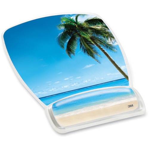 3M Beach Design Gel Mouse Pad Wrist Rest 300/500