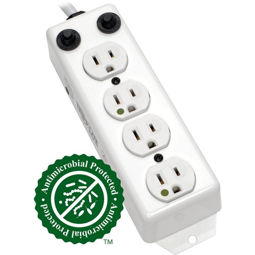 Tripp Lite By Eaton Safe IT UL 1363A Medical Grade Power Strip For Patient Care Vicinity, 4x 15A Hospital Grade Outlets, 15 Ft. Cord 300/500