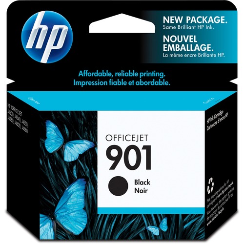 Original HP 901 Black Ink Cartridge | Works With HP OfficeJet J4500, J4680, 4500 Series | CC653AN 300/500